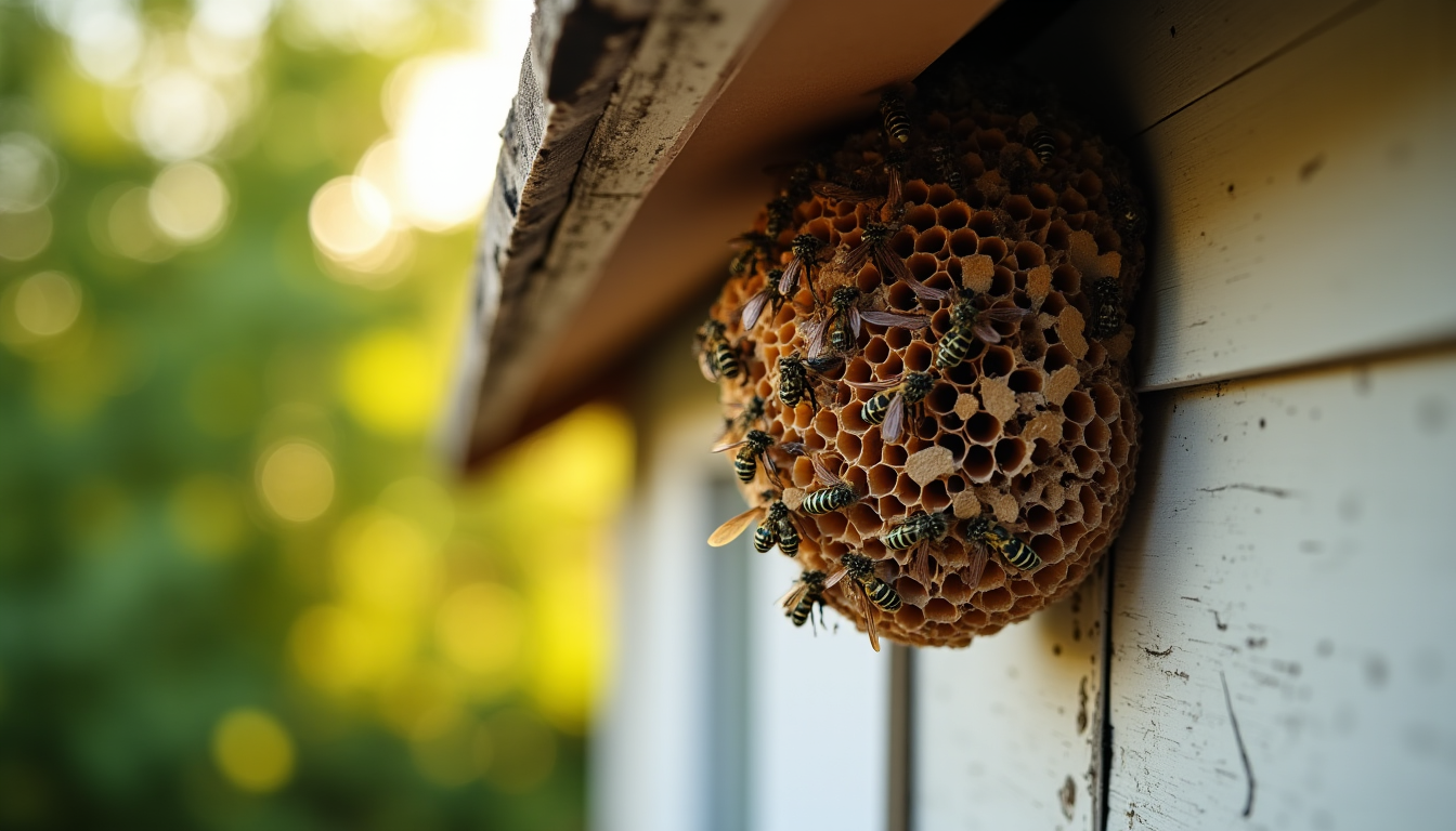 Nid de guêpes sous toiture ou dans un mur : comment comprendre la situation